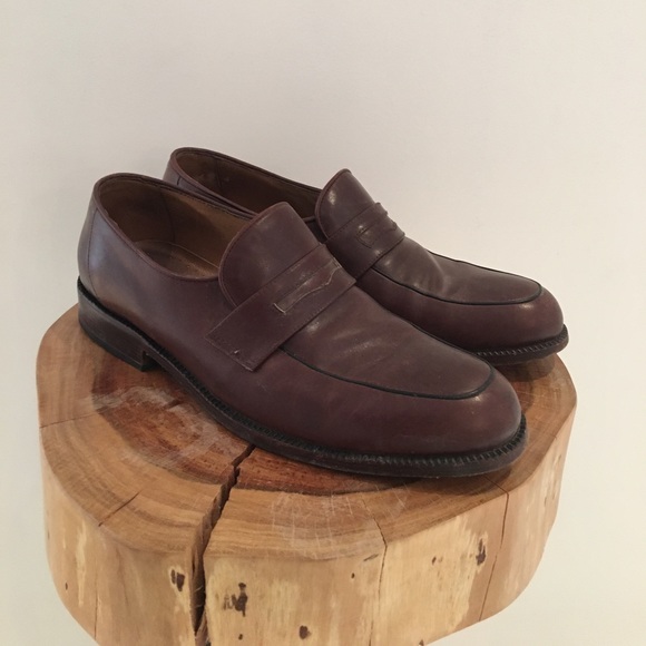 Oggi Brown Leather Dress Shoes / Loafers - Picture 1 of 4
